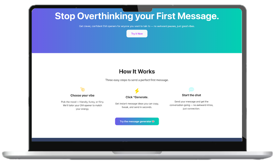 DM Opener Generator – desktop preview